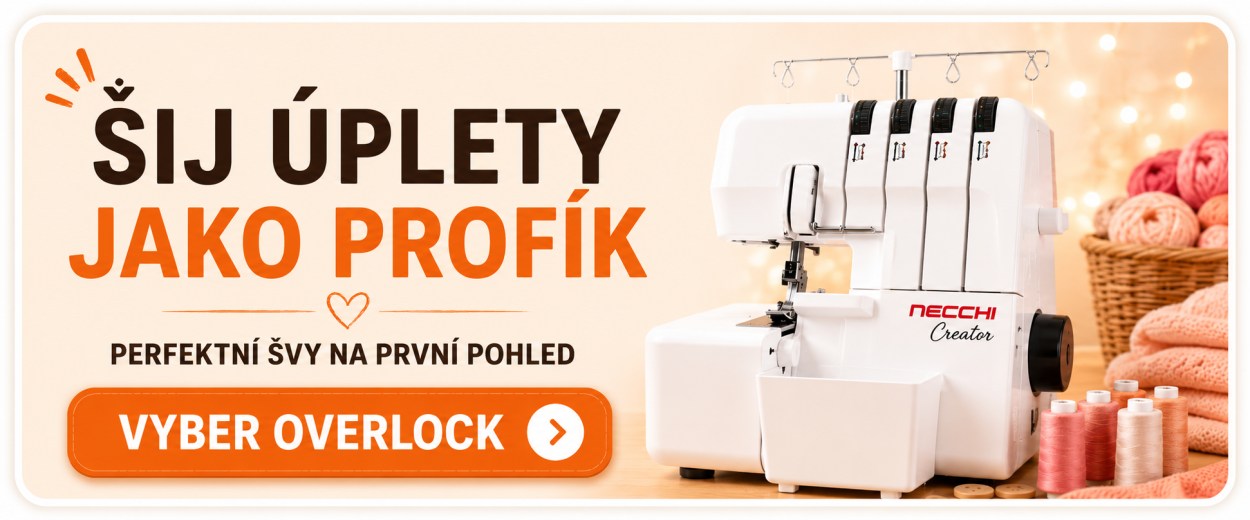 Domácí overlock pro šití úpletů a profesionální zakončení švů.