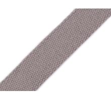 Bavlněný popruh šíře 25 mm šedá