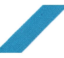 Bavlněný popruh šíře 25 mm modrá