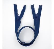 YKK Zip kostěný dělitelný dvoucestný VISLON® 65cm tm. modrá