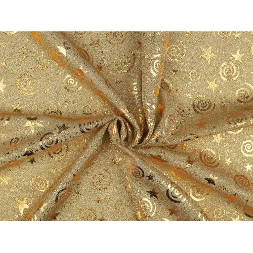 Dekorační lurexová látka vánoční