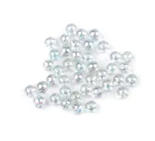 Plastové korálky duhové Ø8 mm transparent 10 g