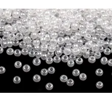 Rokajl Preciosa perleť 10/0 - 2,3 mm bílá mléčná 20 g