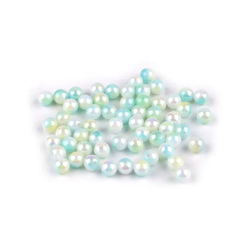 Plastové korálky s mermaid efektem Ø6 mm
