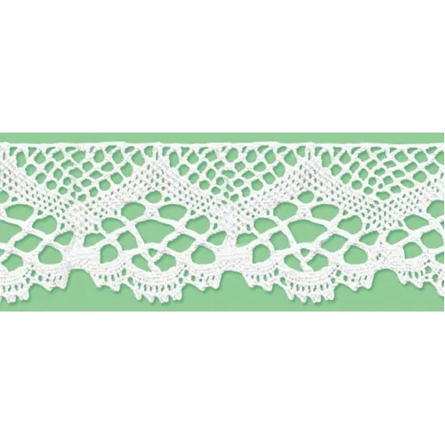 Krajka paličkovaná šíře 45 mm bílá