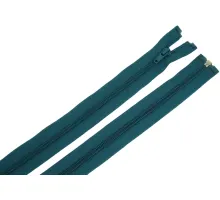 Zdrhovadlo zip plastový 40cm dělitelný šíře 6mm paví zeleň