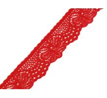 Elastická krajka šíře 30 mm červená