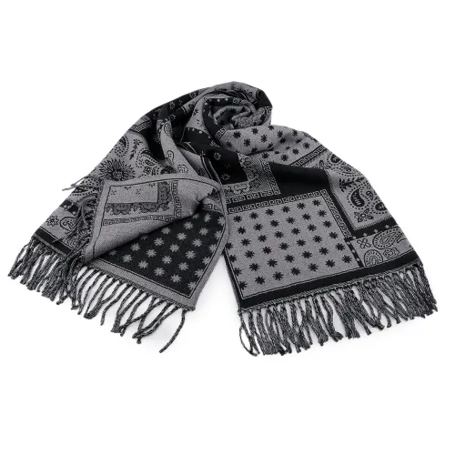 Zimní šála / pléd s třásněmi 65x180 cm
