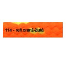 Oděvní šňůra PES 4 mm 5m na kartě refl.oranž-žlutá