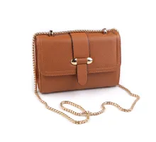 Dámská kabelka crossbody 20x14 cm hnědá koňak 1 ks