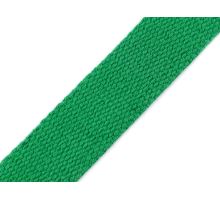 Bavlněný popruh šíře 25 mm zelená