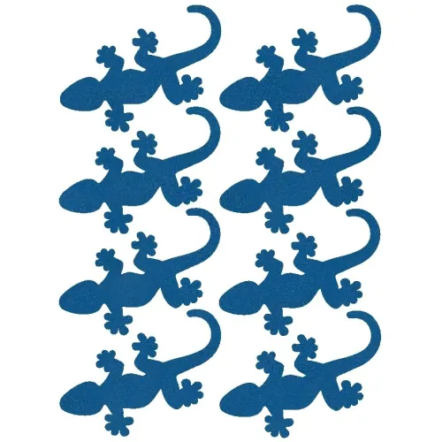 Nažehlovací aplikace reflexní modrá ještěrky