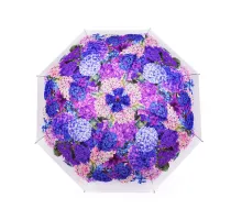 Dámský vystřelovací deštník hortenzie lila 1 ks