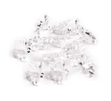 Plastové korálky zvoneček / sukýnka 7x12 mm transparent 20 g