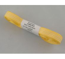Stuha žakárová 10mm kostička kanárkově žlutá