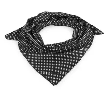 Bavlněný šátek s puntíky 65x65 cm černá 1 ks