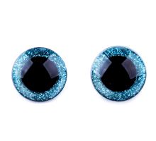 Bezpečnostní oči glitrové O25 mm modrá