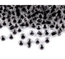 Rokajl 6/0 - 4 mm s průtahem, zářivé barvy černá 450 g