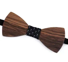 Dřevěný motýlek hnědá koňak 1 ks