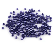 Plastové voskové korálky / perly Glance Ø4 mm modrá berlínská 10 g