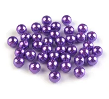 Plastové voskové korálky / perly Glance Ø8 mm fialková 500 g