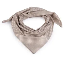 Bavlněný šátek s puntíky 65x65 cm béžová 1 ks