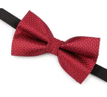 Motýlek dvojitý v krabičce červená tmavá 1 ks