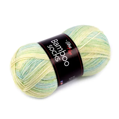 Pletací příze Bamboo Socks / ponožkovka 100 g zelená sv. 1 ks