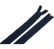 Zdrhovadlo zip plastový 45cm dělitelný šíře 6mm tm. modrá