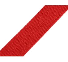 Bavlněný popruh šíře 25 mm červená