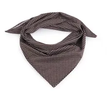 Bavlněný šátek s puntíky 65x65 cm hnědá 1 ks