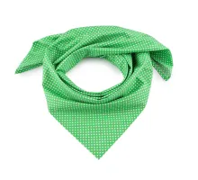 Bavlněný šátek s puntíky 65x65 cm zelená trávová 1 ks