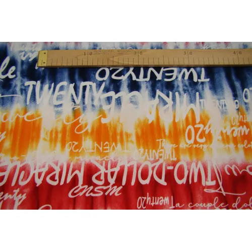 Polyesterový úplet twenty20 modro-oranžová