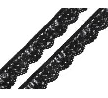 Elastická krajka šíře 28 mm černá