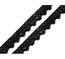 Bavlněná krajka šíře 10 mm paličkovaná černá