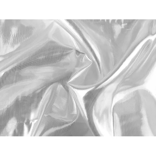 Zbytek - Dekorační látka Lamé stříbrná