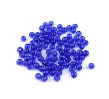 Plastové korálky kraklované Ø6 mm modrá královská 500 g