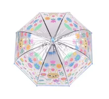 Dětský průhledný vystřelovací deštník modrá světlá 1 ks