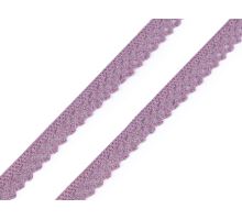 Bavlněná krajka šíře 12 mm paličkovaná návin 5m levandulová