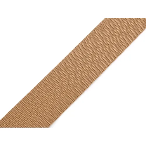 Zbytek - Popruh polypropylenový šíře 30 mm hnědá přírodní