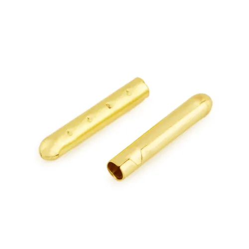 Kovová koncovka na šňůrky 4,5x22 mm mosaz