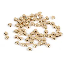 Plastové korálky mini hvězdičky, srdíčka, kostky metalické zlatá sv. 10 g