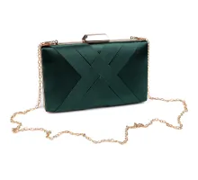 Kabelka - psaníčko saténové zelená 1 ks