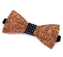 Dřevěný motýlek přírodní stř. 1 ks