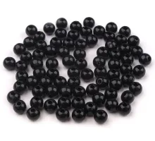 Plastové korálky Transparent Ø6 mm černá 20 g