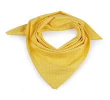 Bavlněný šátek s puntíky 65x65 cm žlutá 1 ks