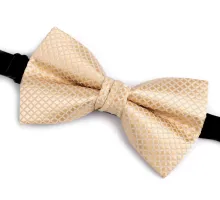 Motýlek dvojitý v krabičce béžová světlá 1 ks