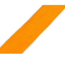 Bavlněný popruh šíře 25 mm pomerančová