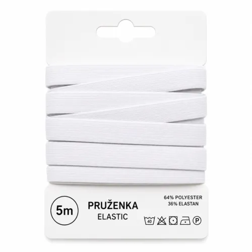 Pruženka bílá šíře 11,9mm délka 5m