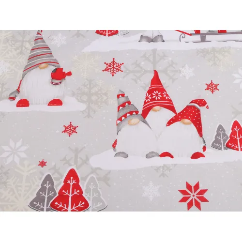 Vánoční bavlněná látka skřítek